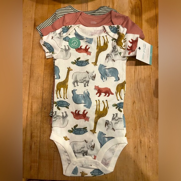 Lot of 3 Little Planet organic cotton bodysuits NWT - Picture 2 of 3